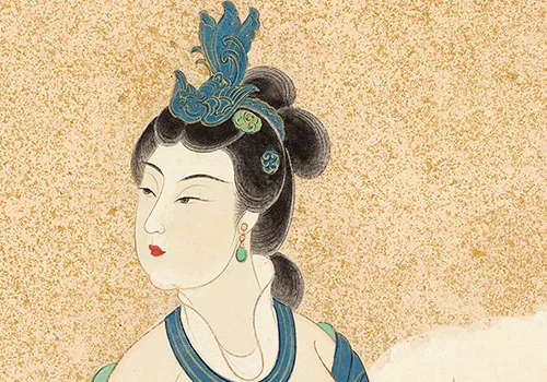 张大千笔下的蟠桃之谜:是祝寿还是时代隐喻?画中仕女竟来自敦煌菩萨!的配图7-墨韵书香