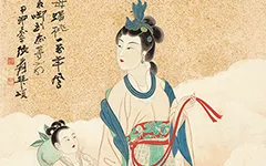 张大千笔下的蟠桃之谜:是祝寿还是时代隐喻?画中仕女竟来自敦煌菩萨!的配图-墨韵书香
