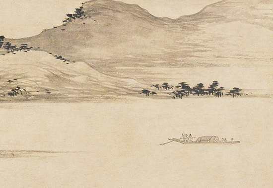 元 盛懋 秋江待渡图轴纸本112.5x46.3 清宫旧藏 元 盛懋 秋江待渡图轴纸本112.5x46.3 清宫旧藏