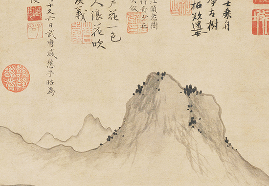 元 盛懋 秋江待渡图轴纸本112.5x46.3 清宫旧藏 元 盛懋 秋江待渡图轴纸本112.5x46.3 清宫旧藏