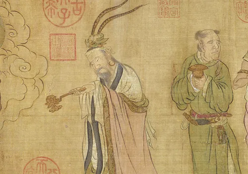 宋 赵光辅 《番王礼佛图》绢本 28.6x103.5 欣赏 历代国画 第4张-墨韵书香