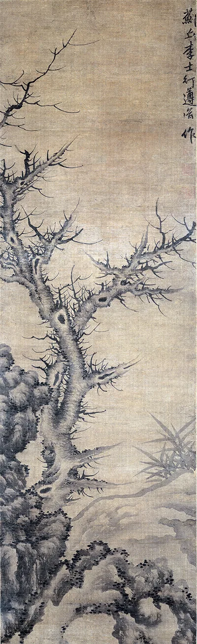 从携《大明宫图》入宫 到《枯木竹石图轴》创作:李士行的艺术进阶与文化映照 历代国画 第2张-墨韵书香